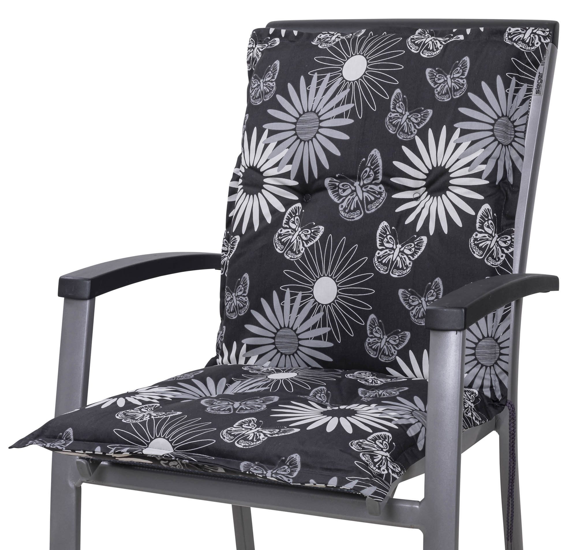 Sun Garden Sesselauflage Niederlehner Naxos 30440-700 schwarz-grau-beige 100x49x6 cm Sun Garden