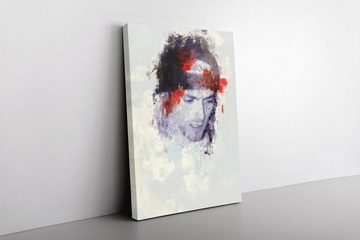 Sinus Art Leinwandbild Kurt Cobain Porträt Abstrakt Kunst Musiklegende Club 27 Rockstar 60x90cm Leinwandbild