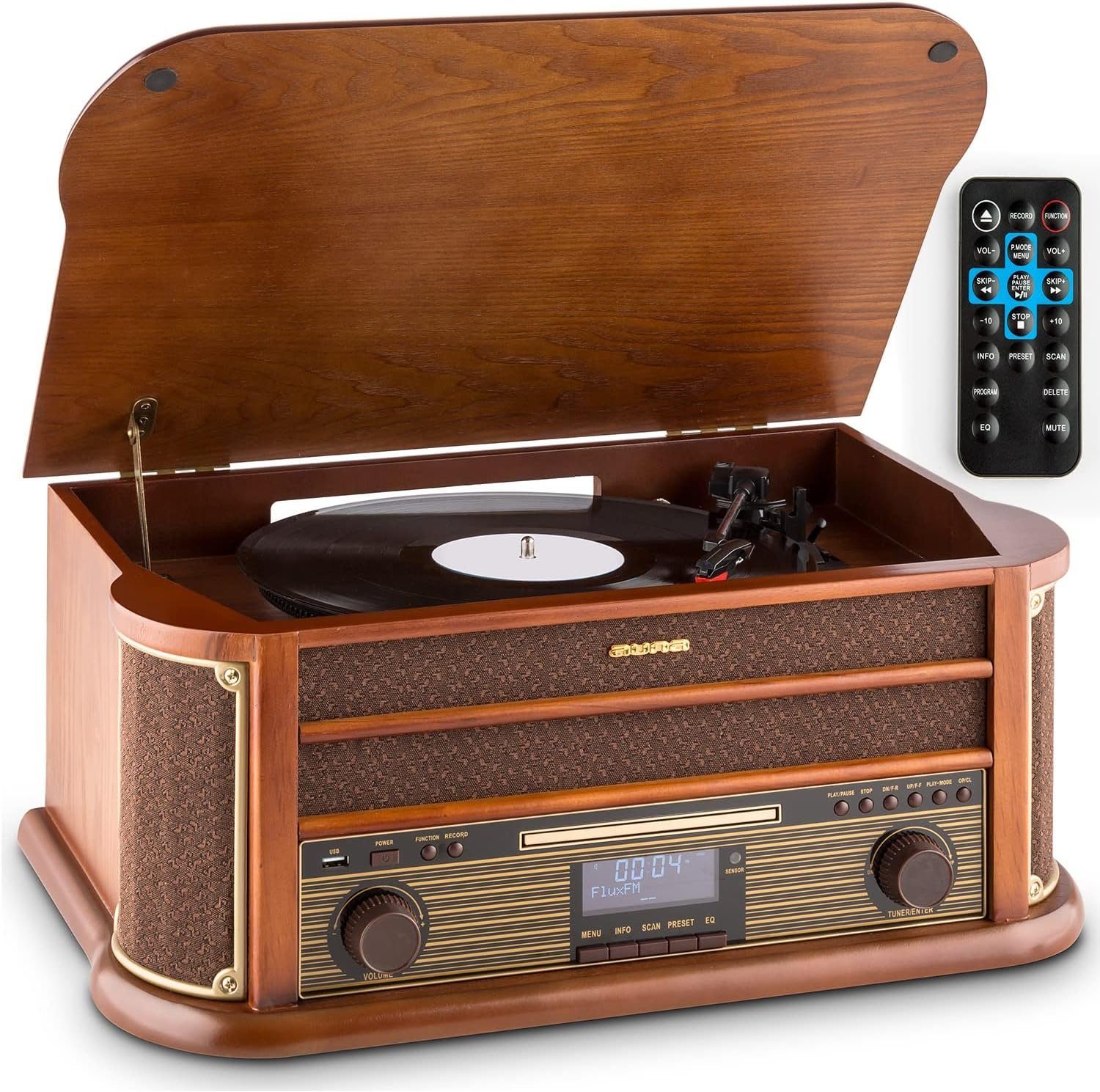 Auna Belle Epoque 1908 + DAB/Bluetooth Plattenspieler