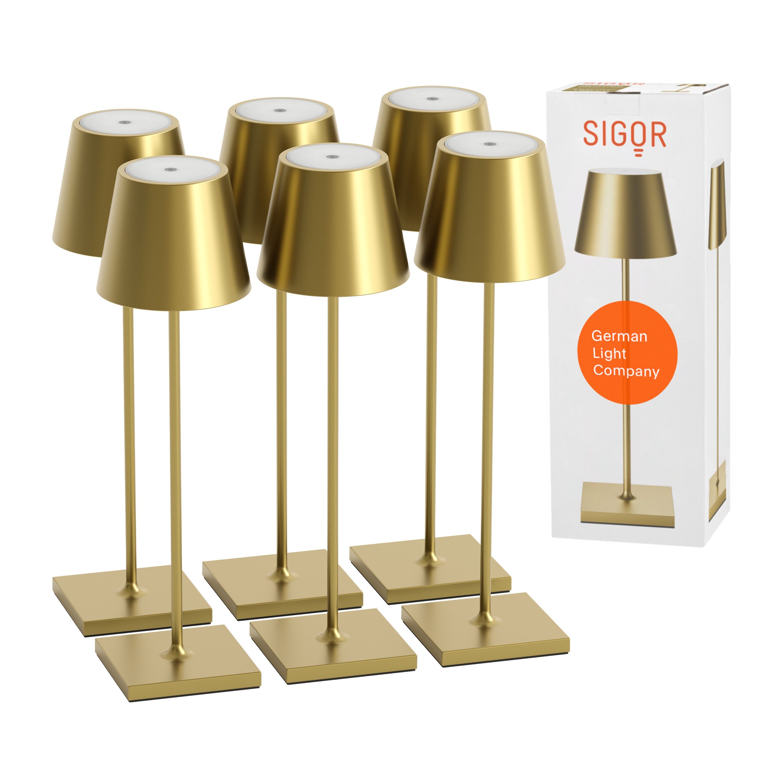 SIGOR LED Tischleuchte, Dimmbar, LED fest integriert, 2.700 + 2.200 K