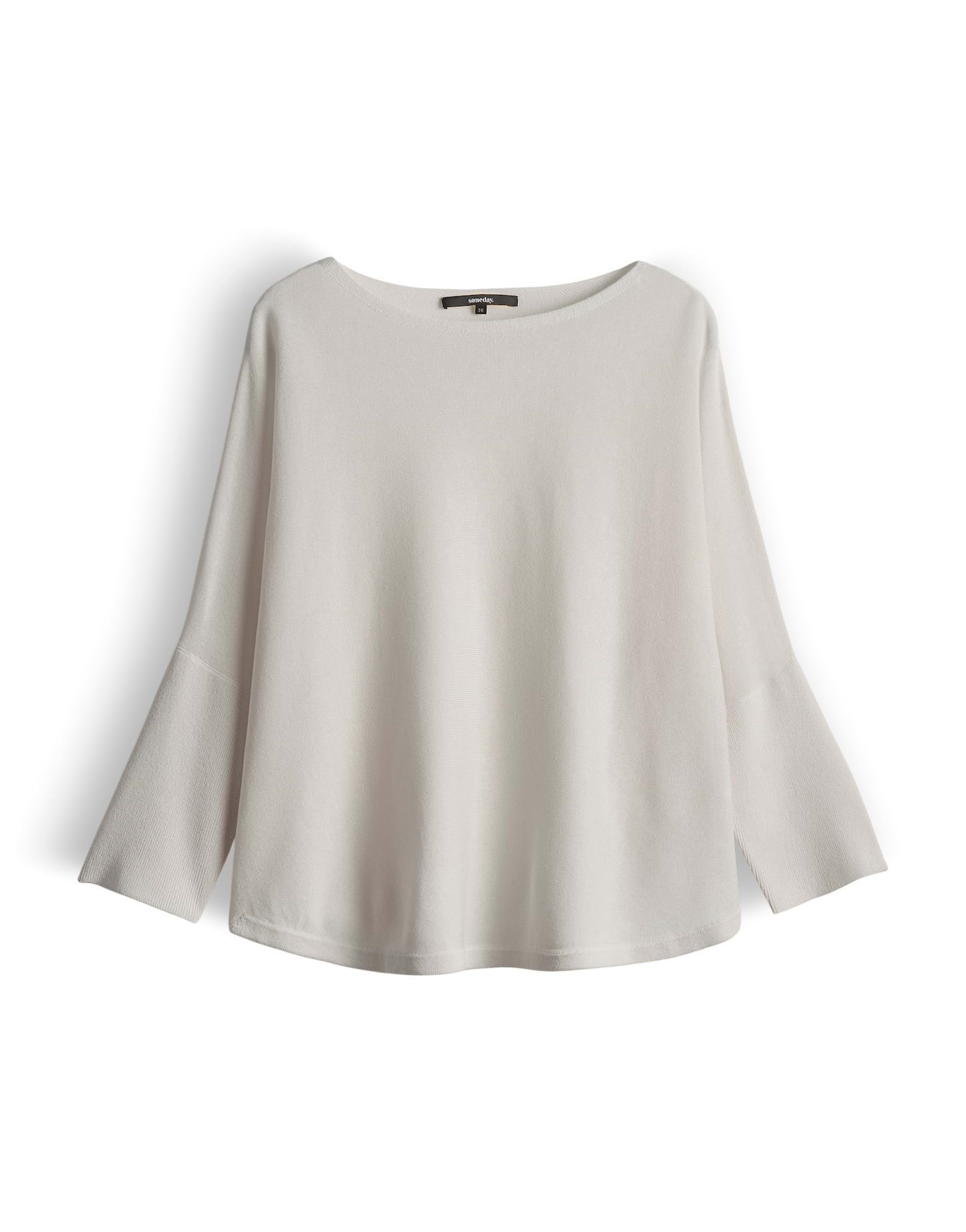 someday Strickpullover Tiraja ease im Cape-Style Cape-Style mit U-Boot-Ausschnitt, cosy Komfort