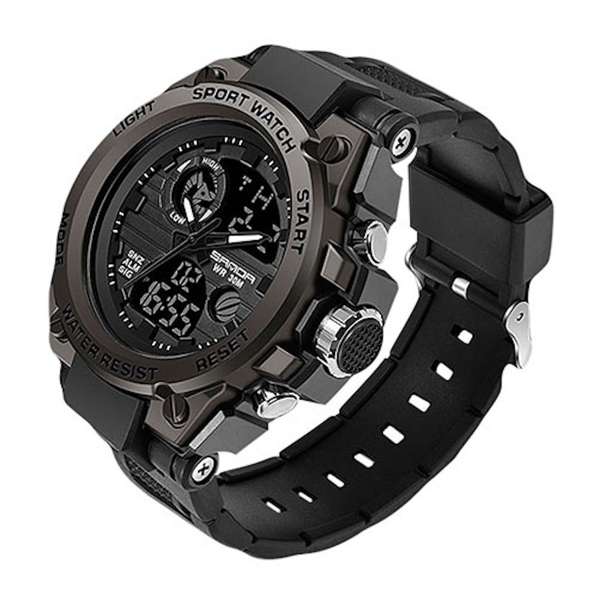 Taffstyle Sportuhr Herren Armbanduhr Digital Sportuhr Stopp Alarm Licht Chronograph Uhr, Geschenke für Männer zum Geburtstag Weihnachten Valentinstag Vatertag
