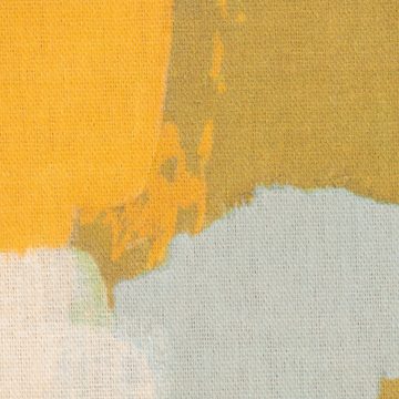 SCHÖNER LEBEN. Stoff Dekostoff Baumwolle Glaucia Farbkleckse Pinselstreich grün gelb 1,40m, Digitaldruck