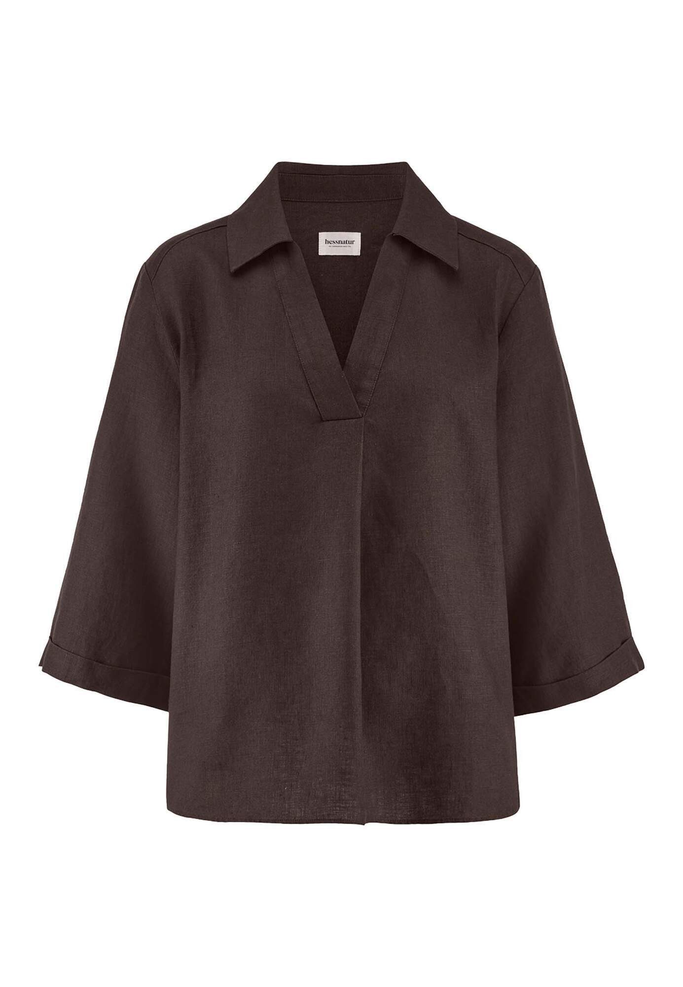 Hessnatur Klassische Bluse aus reinem Leinen (1-tlg)