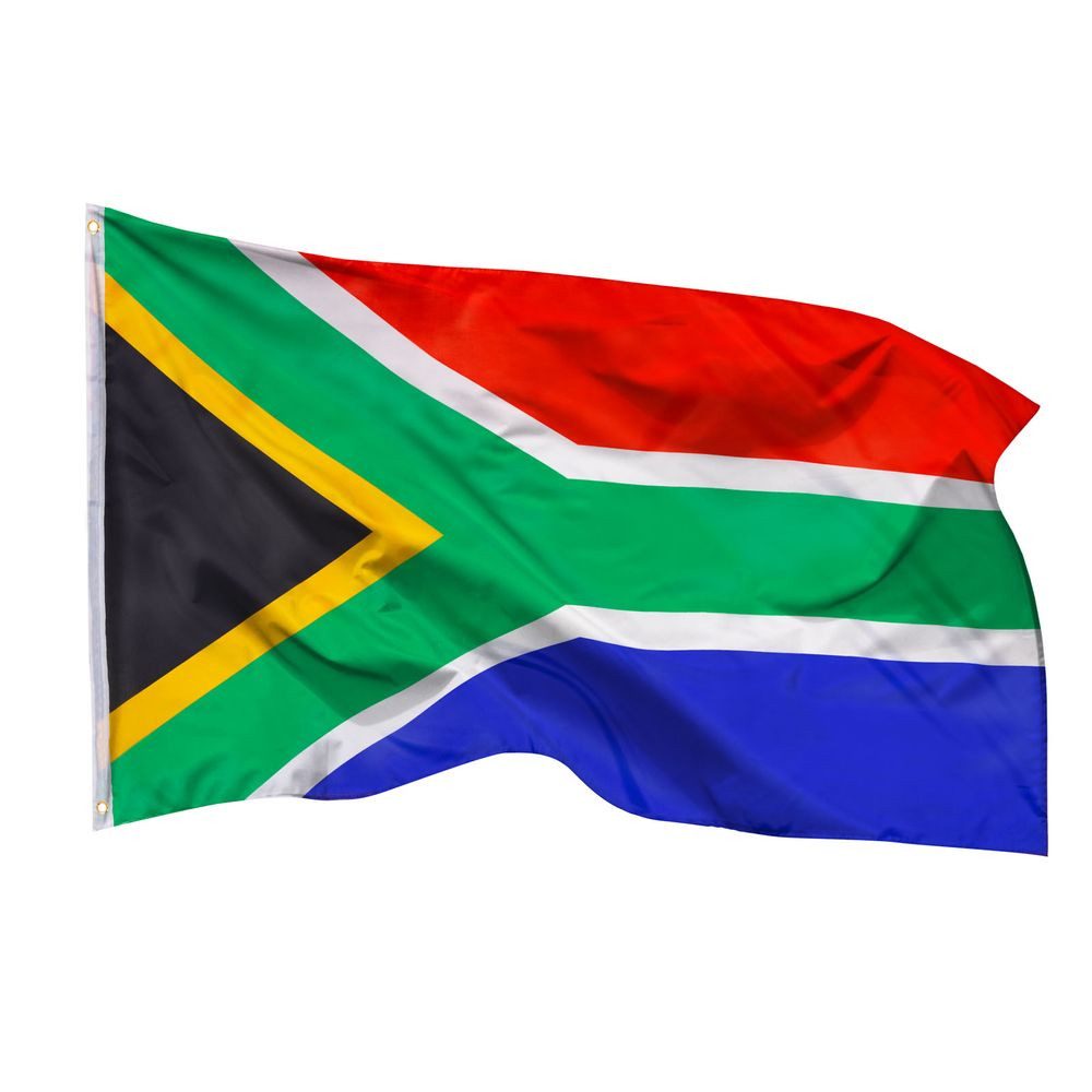 PHENO FLAGS Flagge Südafrika Flagge - Südafrikafahne 90 x 150 cm, Strapazierfähige Fahne für Fahnenmast, mit 2 Ösen