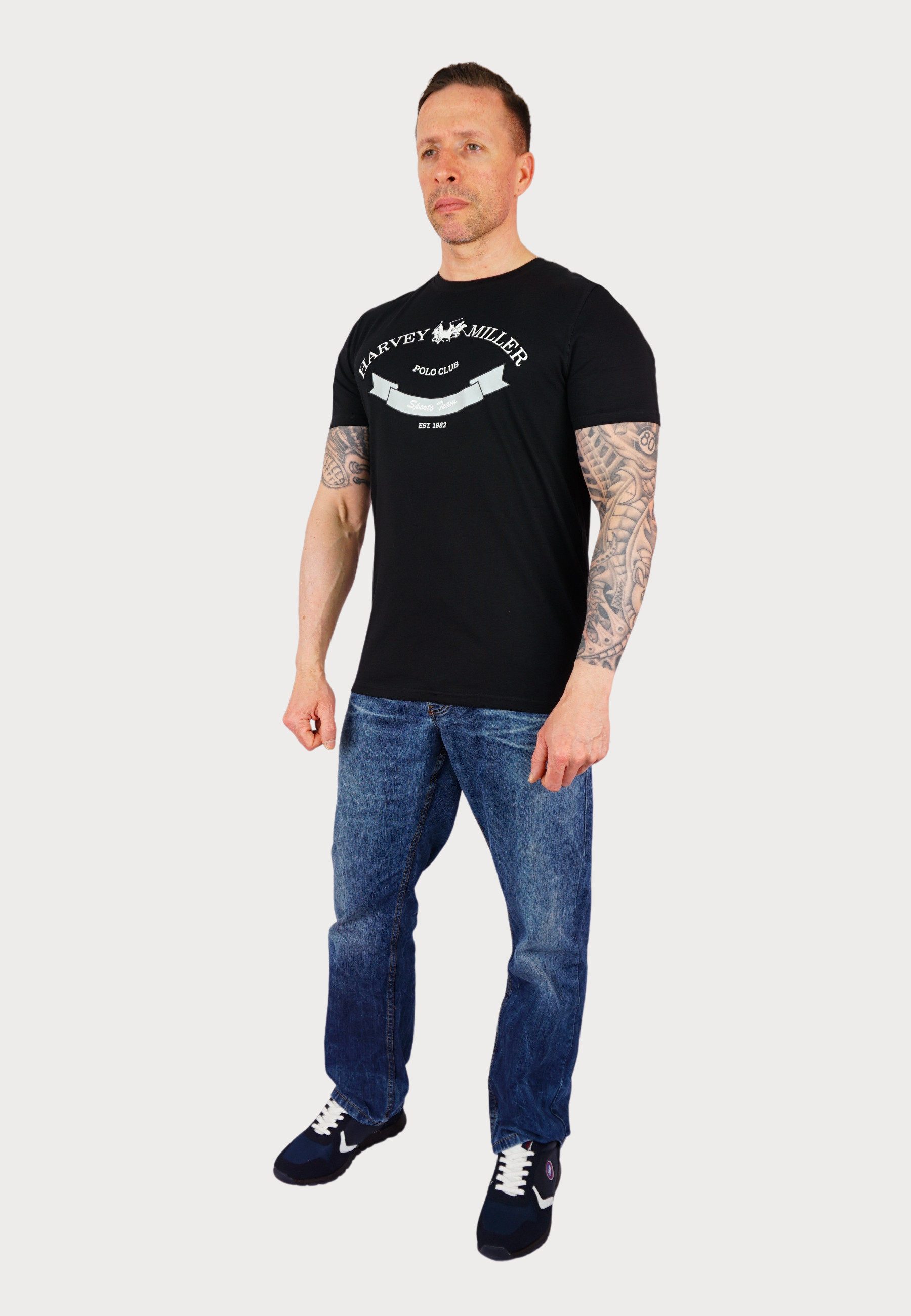 Harvey Miller T-Shirt T-Shirt Kurzarmshirt Sports günstig online kaufen