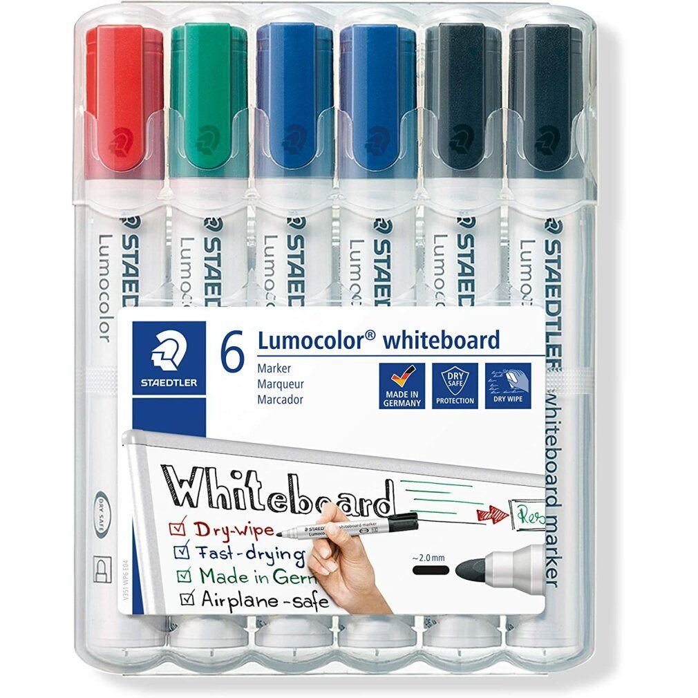 STAEDTLER Whiteboard Marker 6 351 WP6 X Whiteboard-Marker farbsortiert 2,0 mm