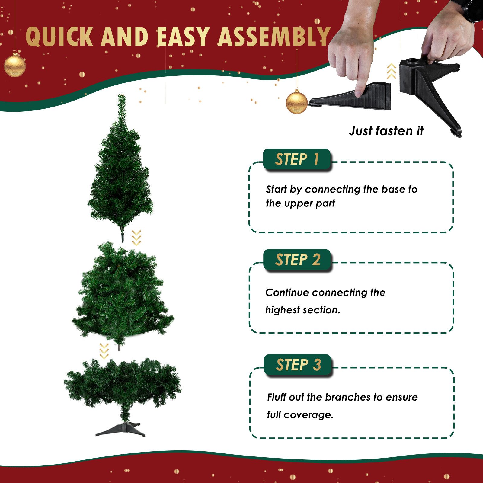 CCLIFE LED Baum Led Lichterbaum Künstlicher Weihnachtsbaum Innen Lichterdeko