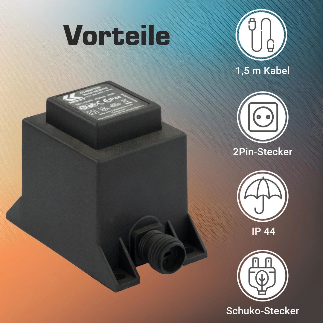 KERRY 12V, 16VA /16W Trafo/Transformator AC/AC IP44 kez0116 LED Beleuchtung LED Trafo