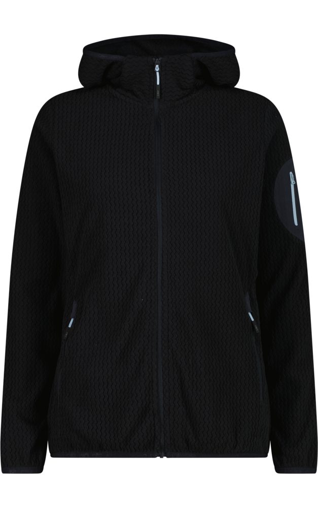 CMP Kapuzenfleecejacke WOMAN JACKET FIX HOOD mit Kapuze, auch in großen Größen
