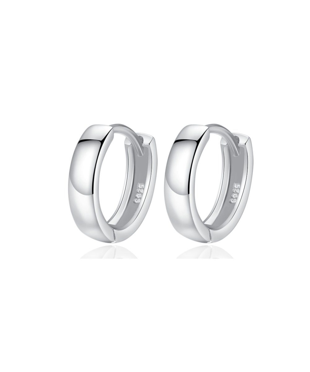 DANIEL CLIFFORD Paar Creolen 'Mia' Klapp-Creolen Silber 925, 10mm klein (inkl. Verpackung), Ohrringe aus 925 Sterlingsilber, haut- und allergiefreundlich