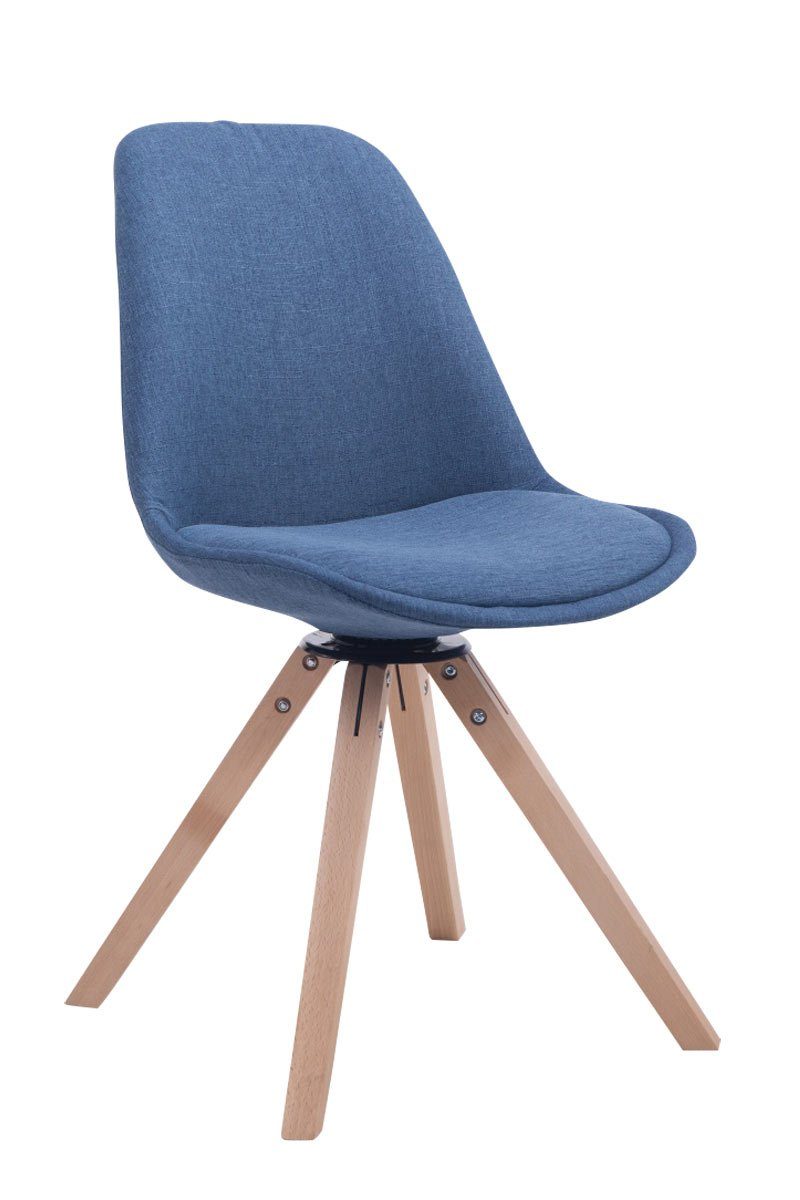 CLP Esszimmerstuhl Troyes Stoff Square, drehbar, eckige Holzbeine günstig online kaufen