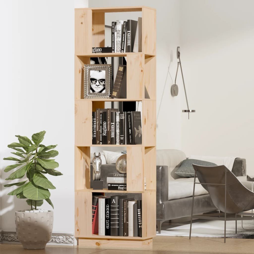 furnicato Bücherregal Bücherregal/Raumteiler 51x25x163,5 cm Massivholz Kiefer | Bücherschränke