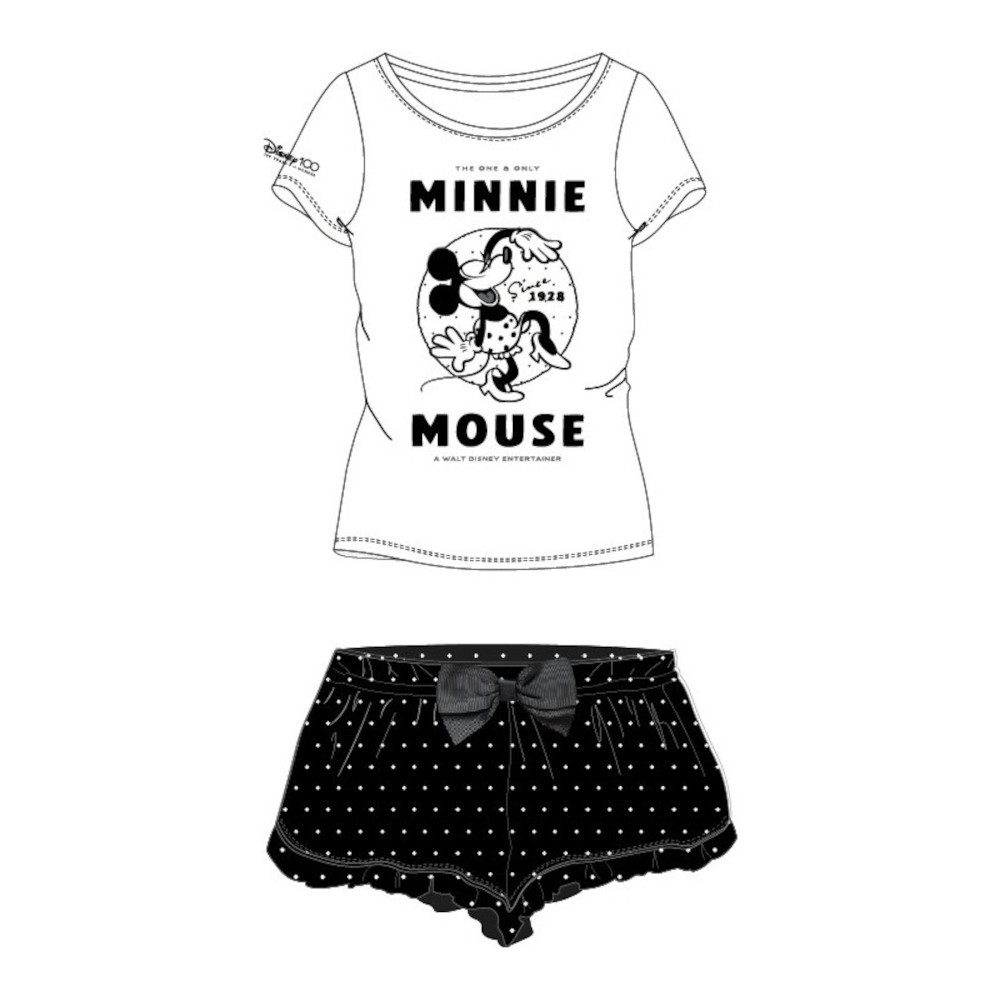 Disney Minnie Mouse Schlafanzug Minnie Mouse - Pyjama, kurz, Größen S bis XL (Set, 2 tlg)