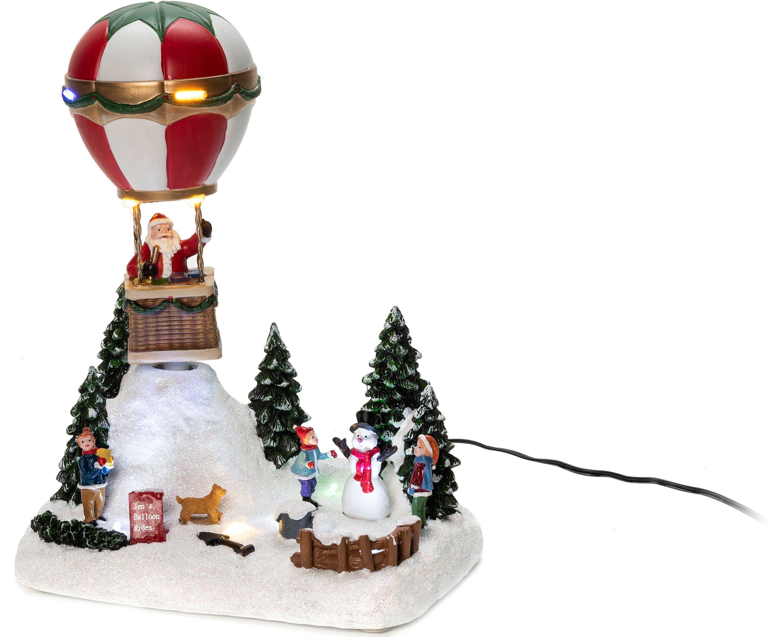KONSTSMIDE Weihnachtsfigur (1 St), LED Heissluftballon mit Musik