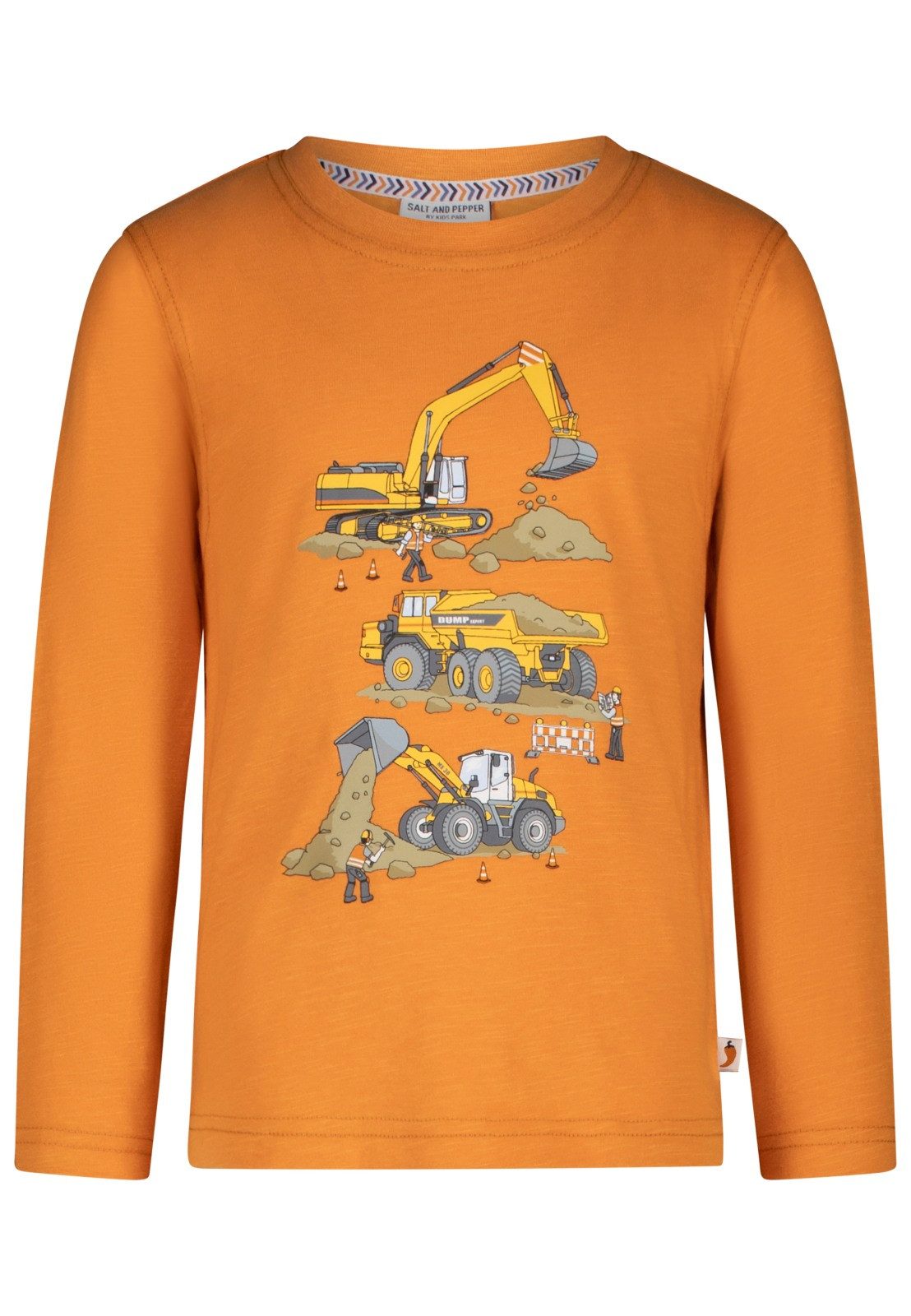 SALT AND PEPPER Langarmshirt Salt & Pepper Jungen Baufahrzeuge Langarmshirt drei Farben (1-tlg)