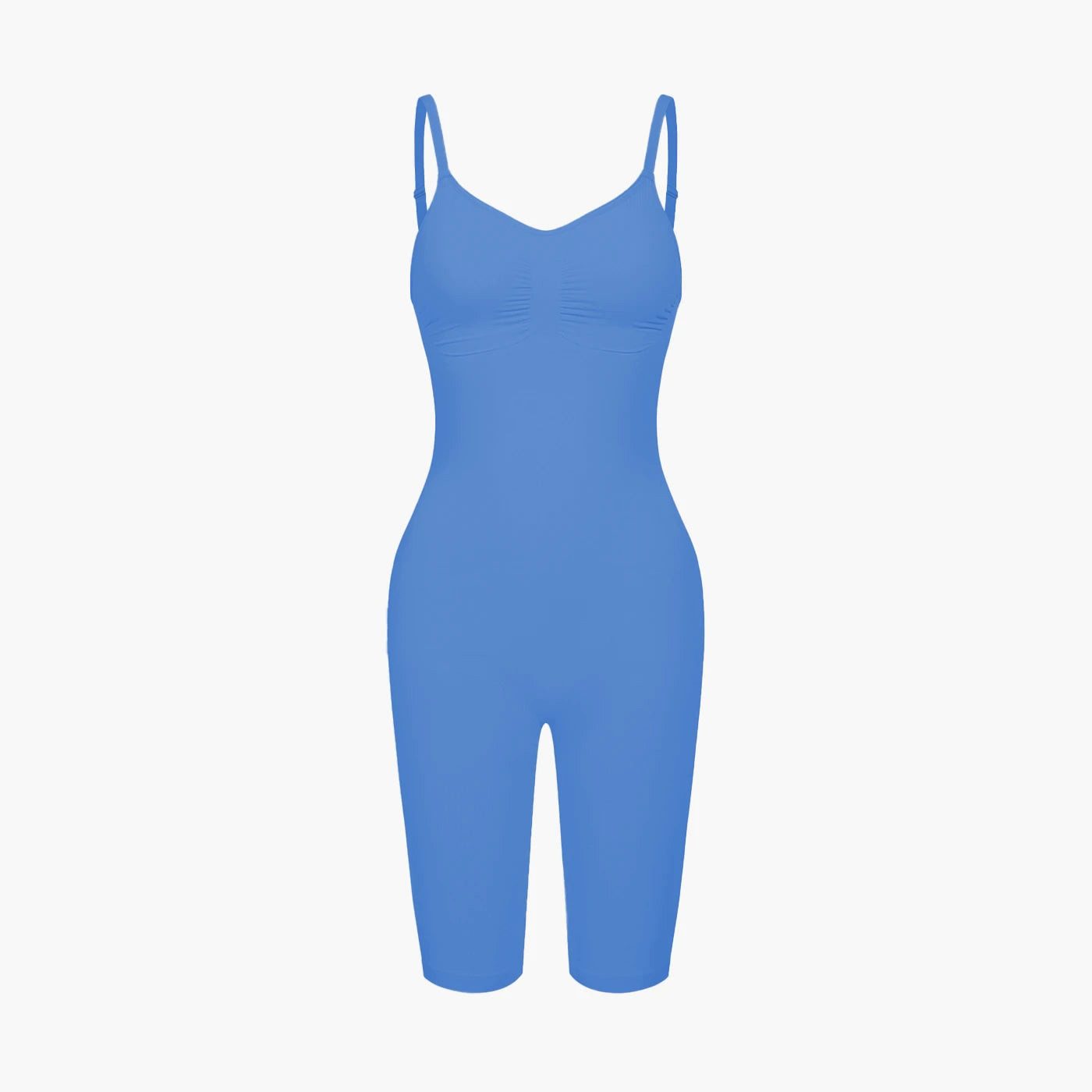 cfab Shaping-Body Bodysuit Sculpting Shapewear mit Shorts-Silver Lake Blue-3XL (1-tlg)