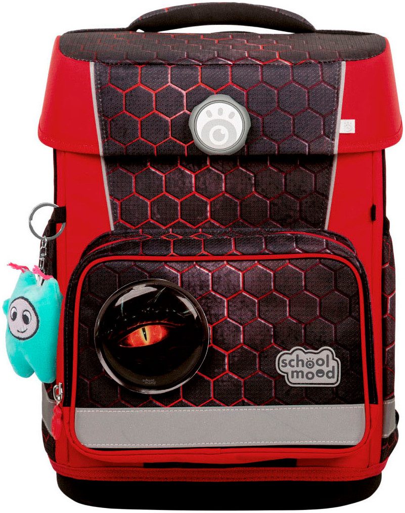 SCHOOL-MOOD® Schulranzen Champion Pro (Set, 7-tlg), mit LED-Patchy