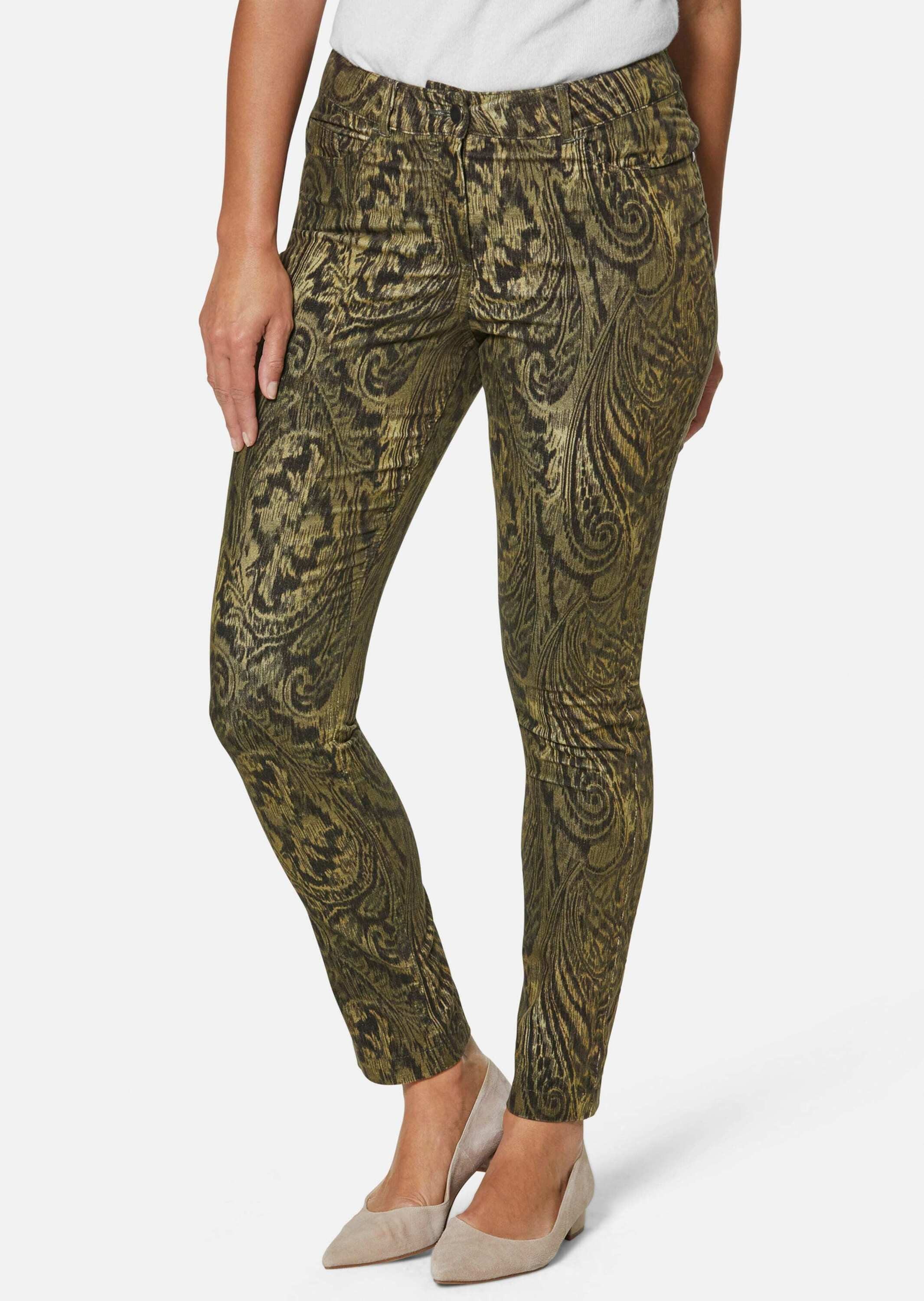 MADELEINE Stoffhose Paisley-Hose in samtiger Stretch-Qualität