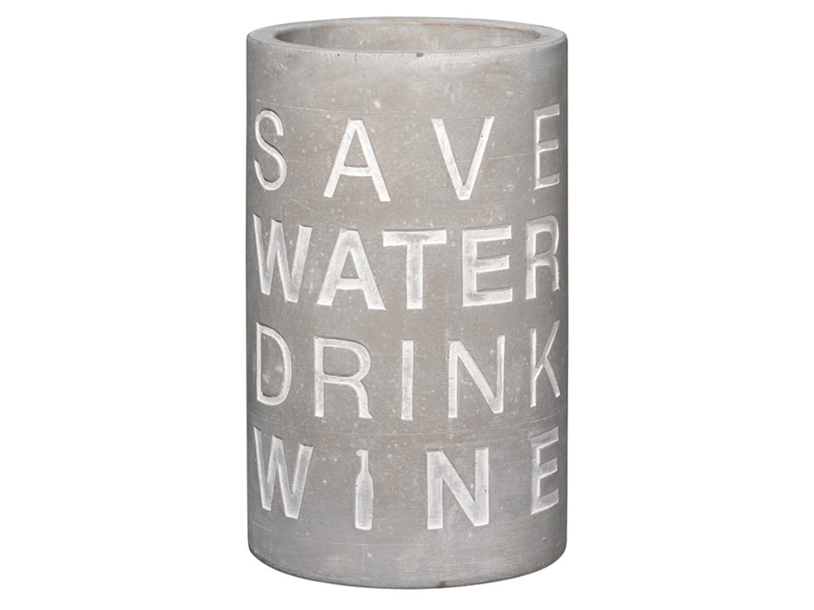 räder design stories Weinkühler Weinkühler Save Water Drink Wine grau 21cm