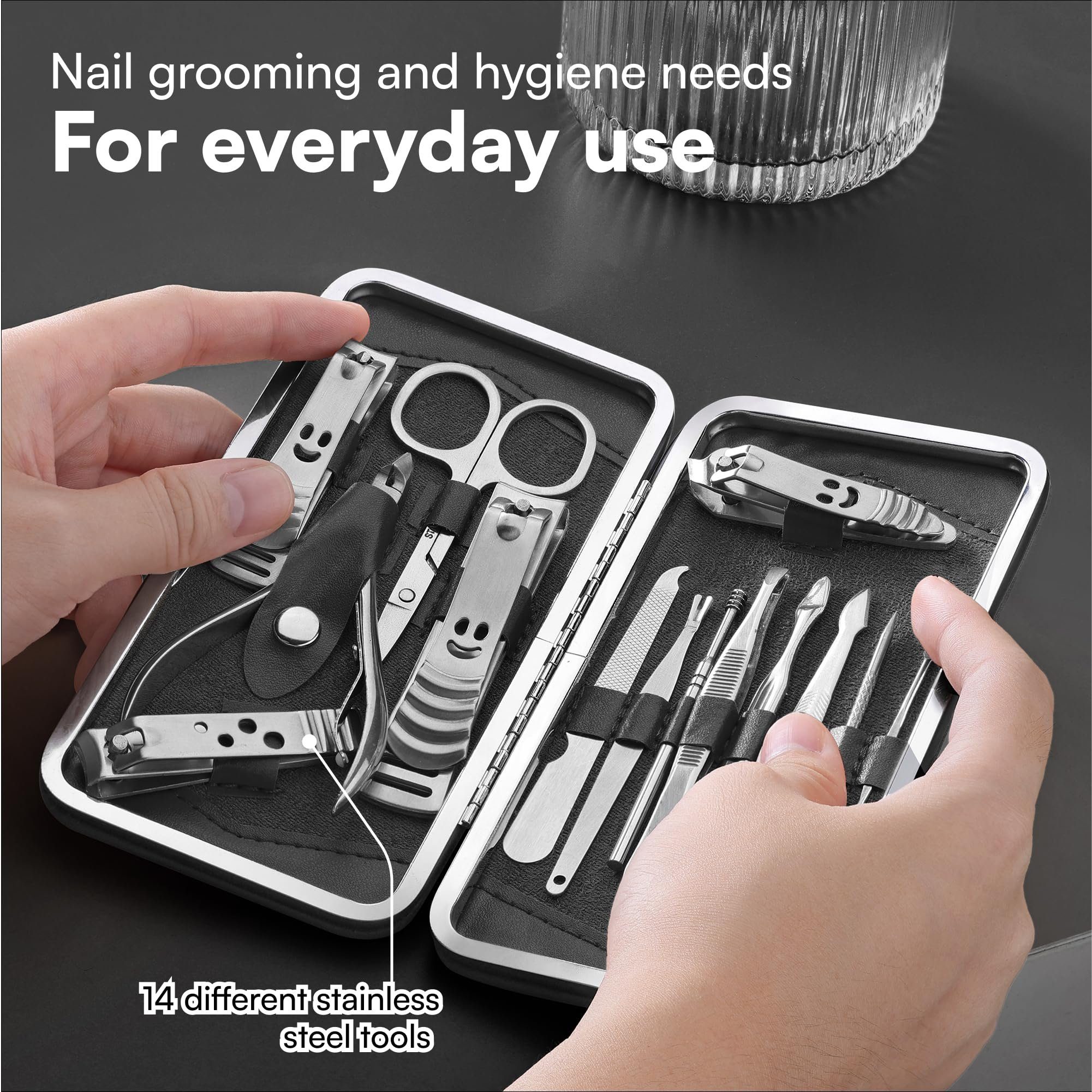 Set_Black Clippers Nagelknipser Manicure Nail H&S
