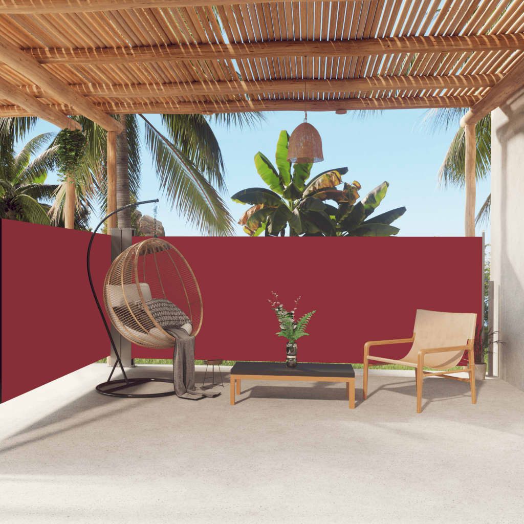 Thumbnail - vidaXL Seitenmarkise Seitenmarkise Ausziehbar Rot 140x600 cm