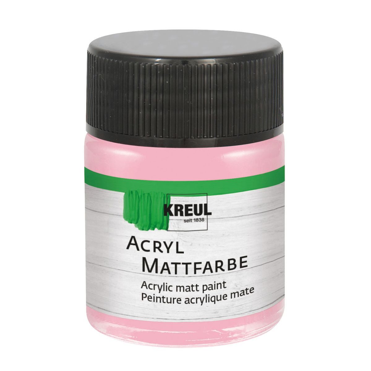 C. KREUL Acrylfarbe KREUL Acryl Mattfarbe pastellrosa 50ml Glas