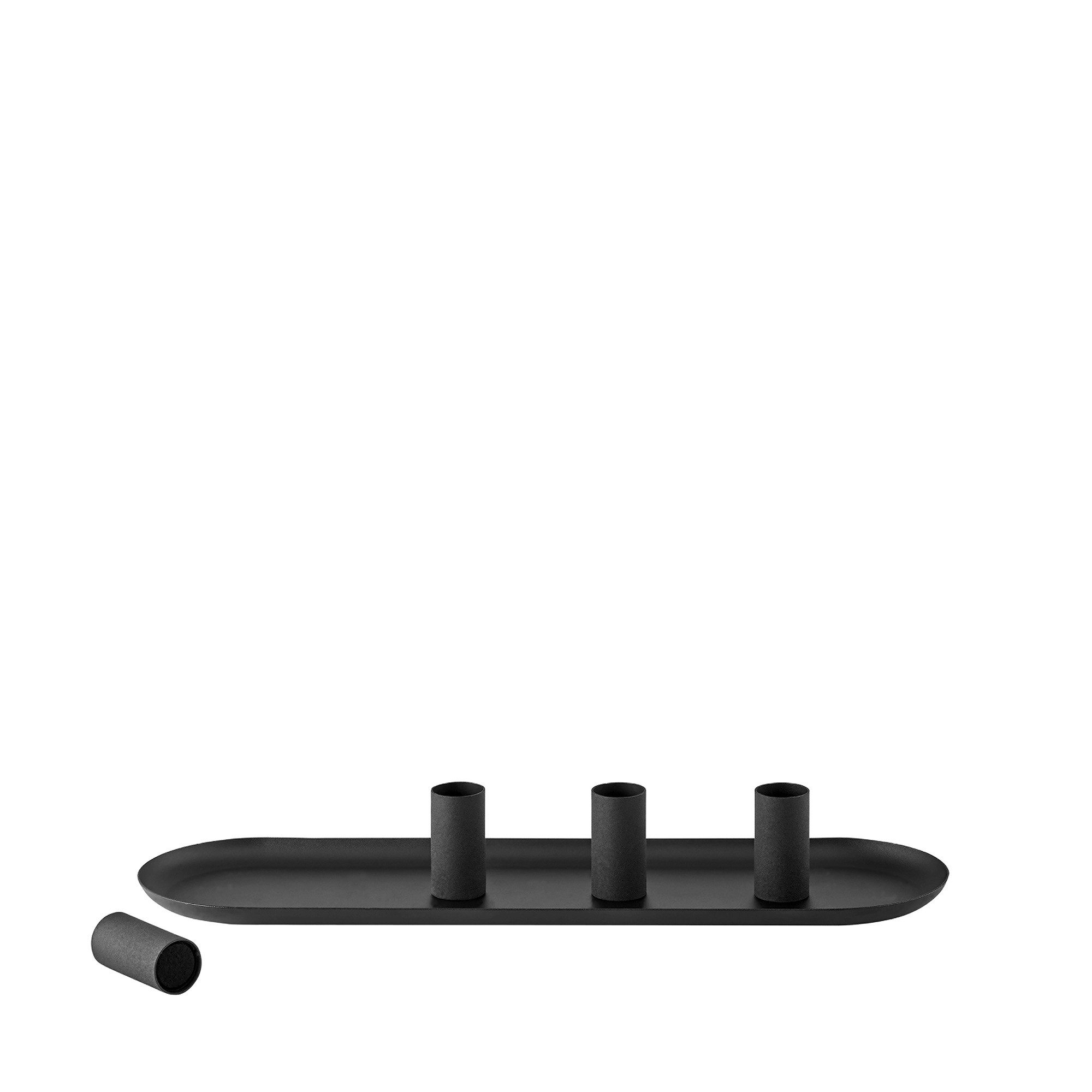 blomus Kerzenhalter -LOHA- Kerzenständer, Tischdeko, Design Kerzenhalter modern (1 Kerzenhalter), Magnetisch variabel, Oval & Rund, pulverbeschichteter Stahl