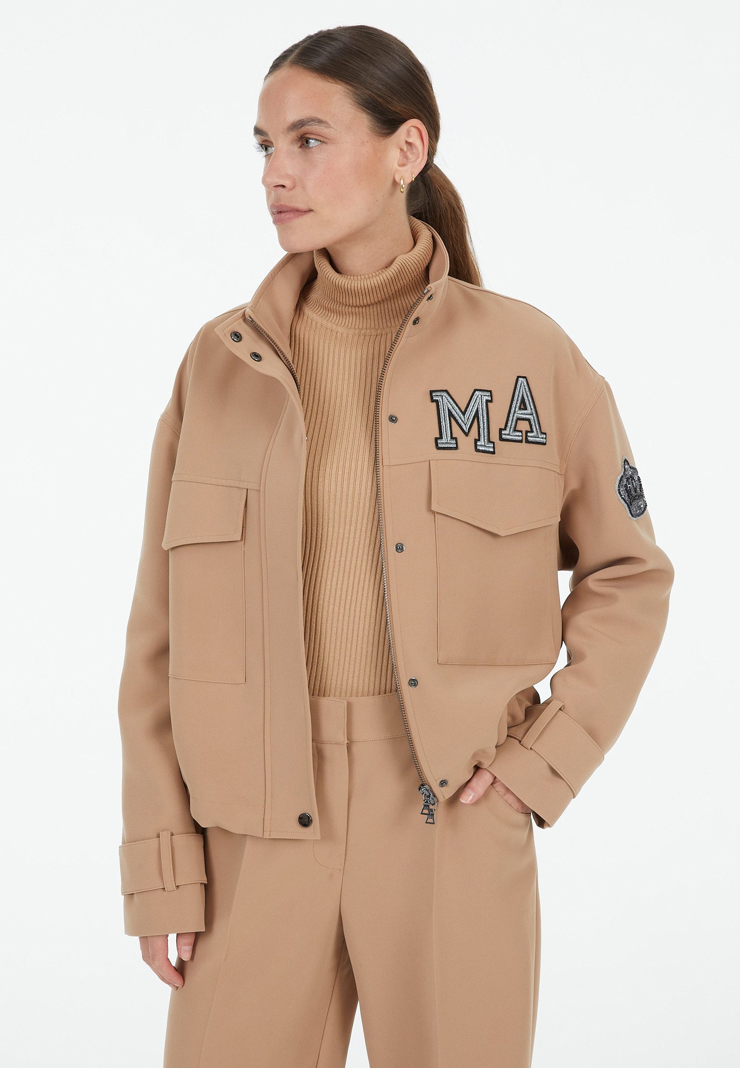 MARC AUREL Kurzjacke mit Badges