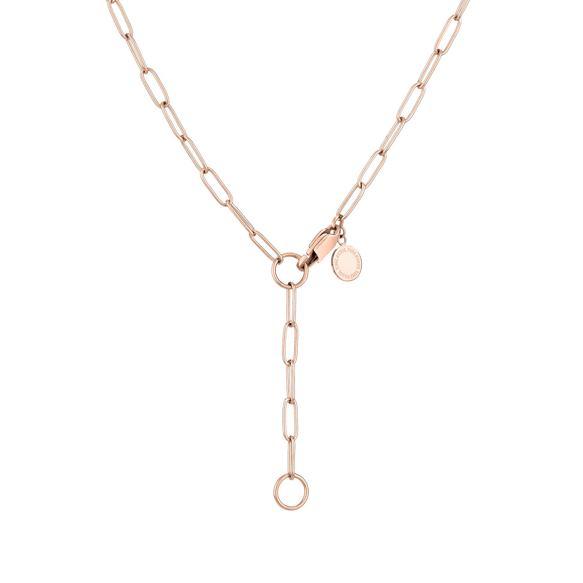 COOL TIME Charm-Kette Schmuck Geschenk Edelstahl Halskette The Cool Mini Link
