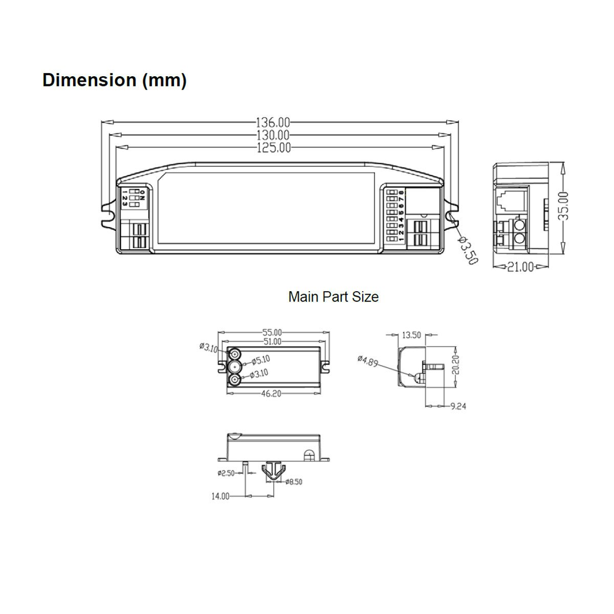 Merrytek MLC20C-P2 20W push DIM LED Treiber mit Mikrowelle Bewegungsmelder LED Trafo