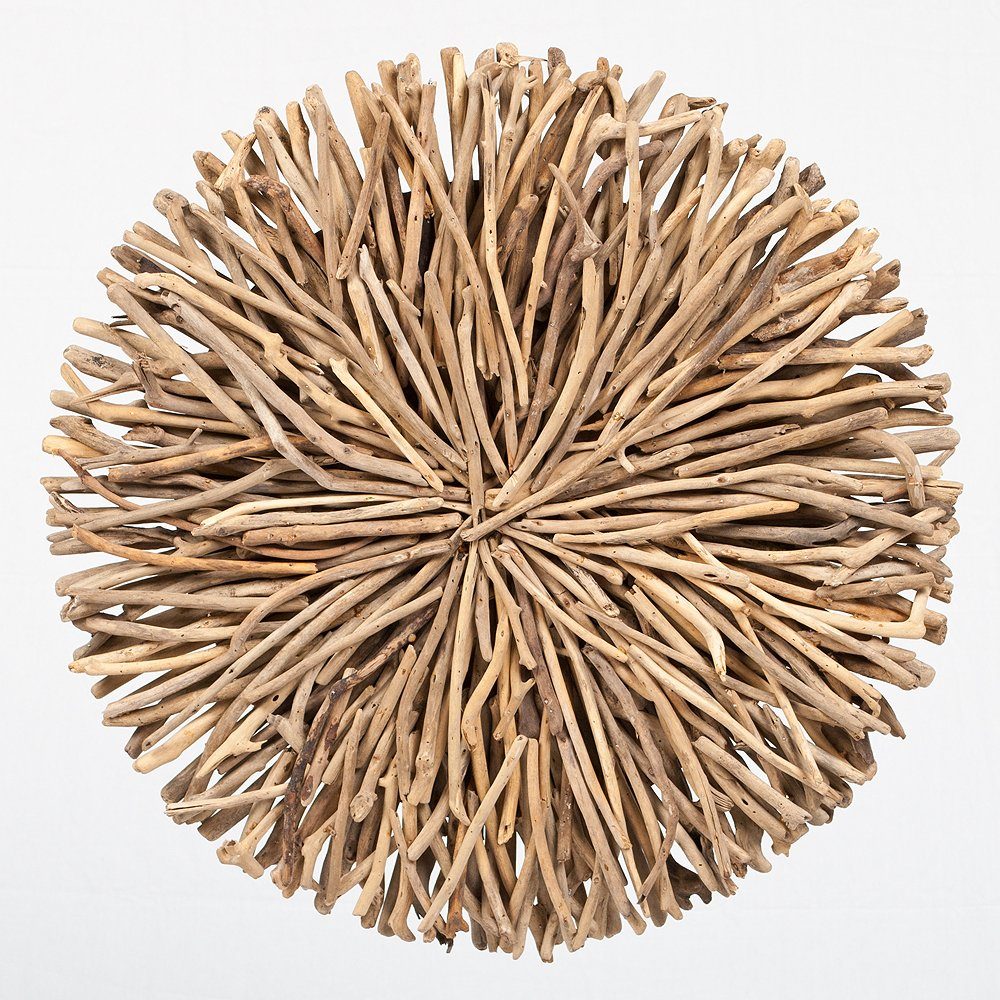 LebensWohnArt Dekoobjekt Wand-Deko-Objekt BULAT Natural Ø ca. 50cm Treibholz