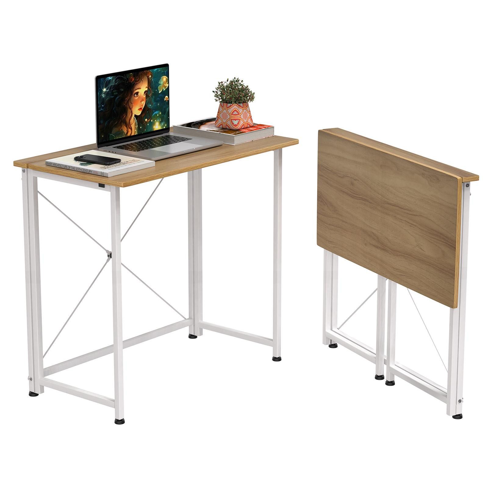 JEOBEST Computertisch Faltbar Tisch, Faltbarer Kleiner Schreibtisch Platzsp günstig online kaufen