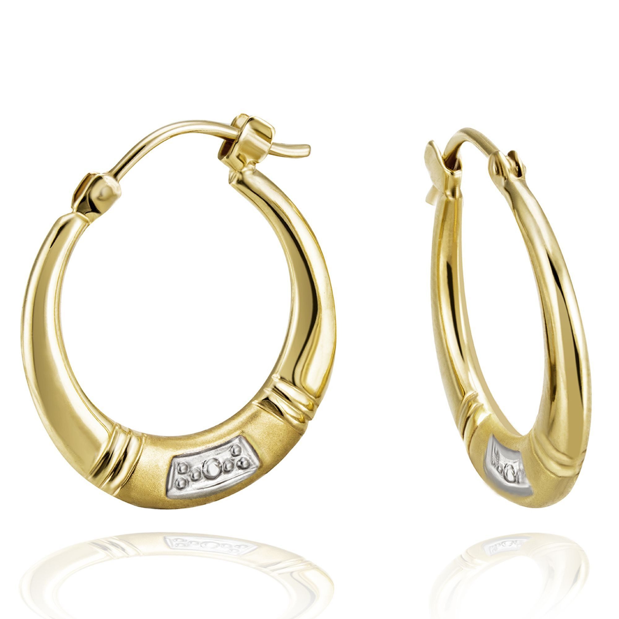 goldmaid Paar Сережки-кільця 375 Gelbgold Glänzend 19mm