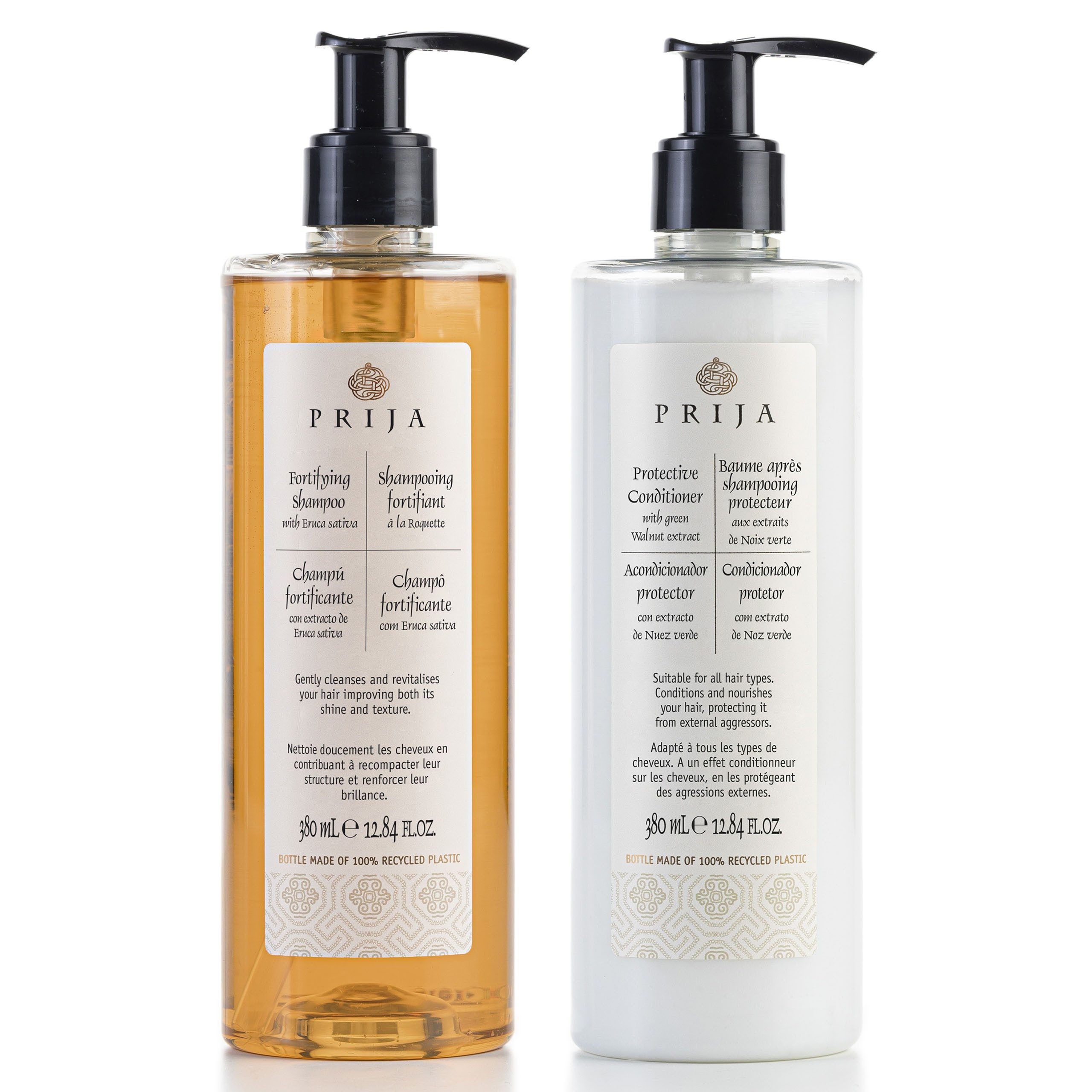 PRIJA Körperpflegemittel PRIJA Set: Regenerierendes Shampoo, schützende Haarspülung 2x380ml