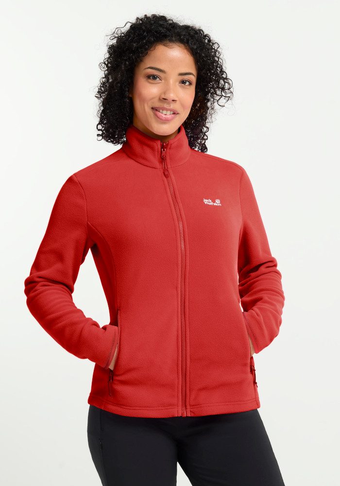 Jack Wolfskin Fleecejacke TAUNUS 100 FZ W winddicht, wasserabweisend, mit durchgehendem Reißverschluss, wärmend
