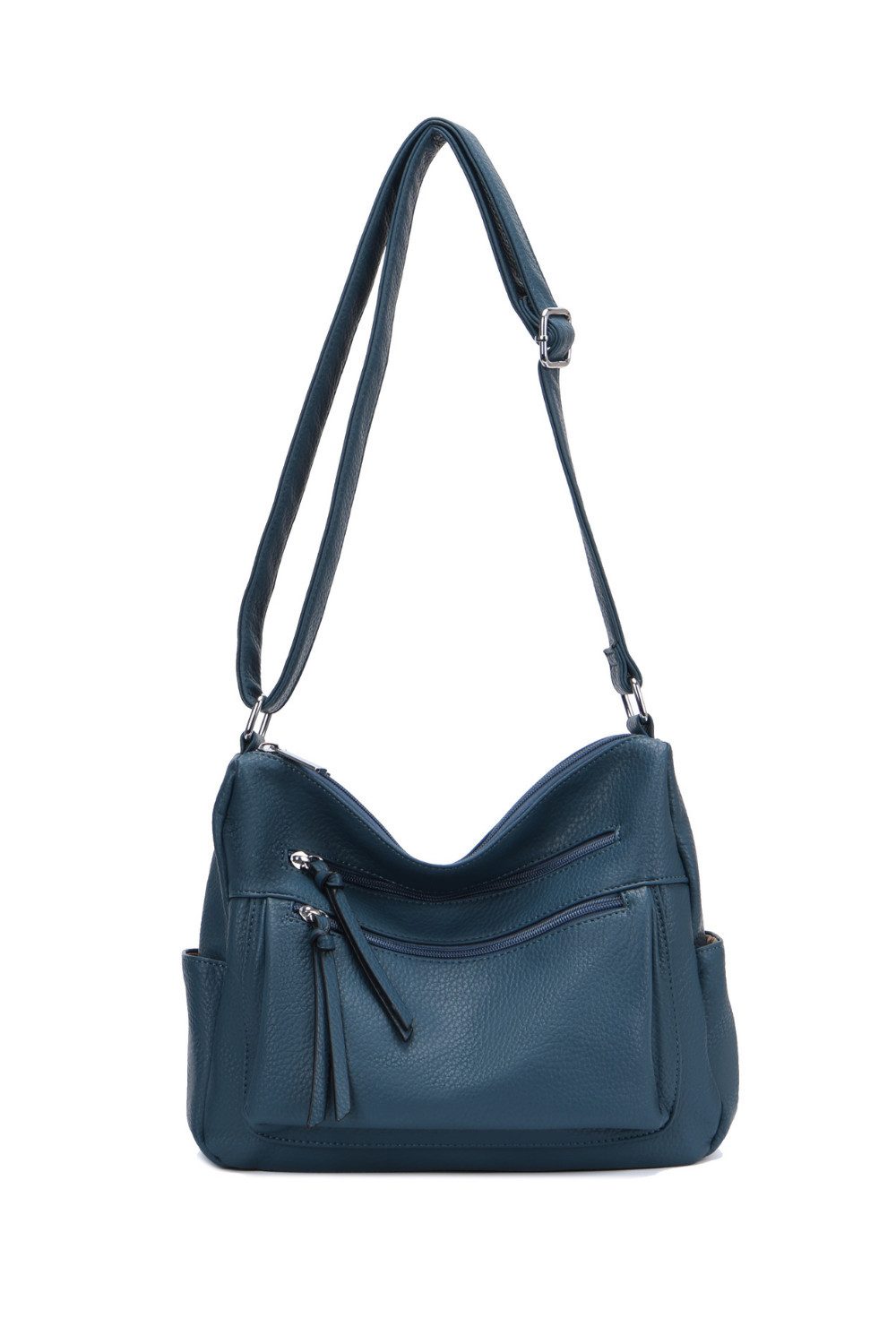 Schultertasche Damen Schultertasche, LORENA Schwarz Classic Tasche