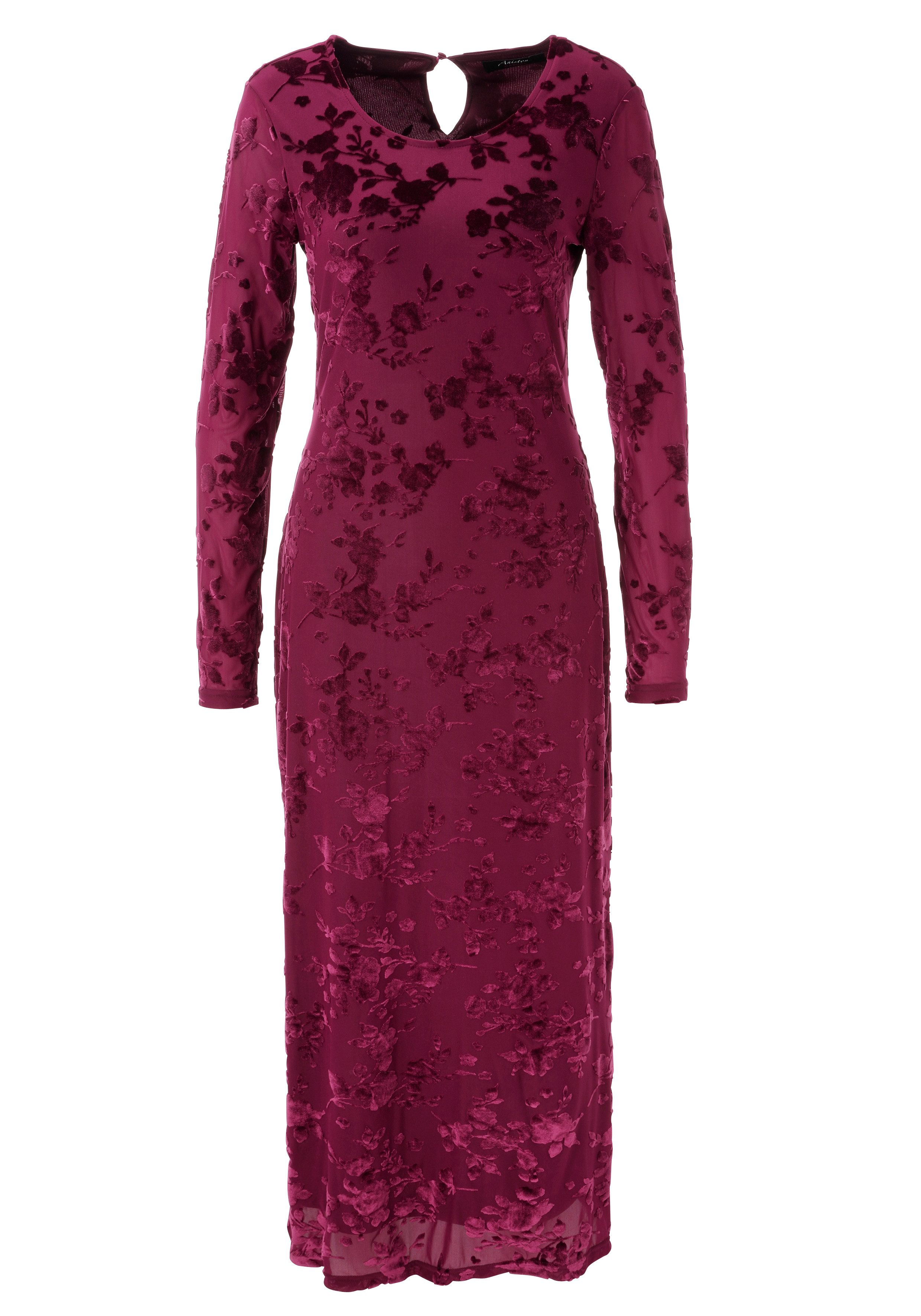 Aniston CASUAL Maxikleid mit Blumen aus edlem Samt - jedes Teil ein Unikat - NEUE KOLLEKTION – Bild 5 von 5