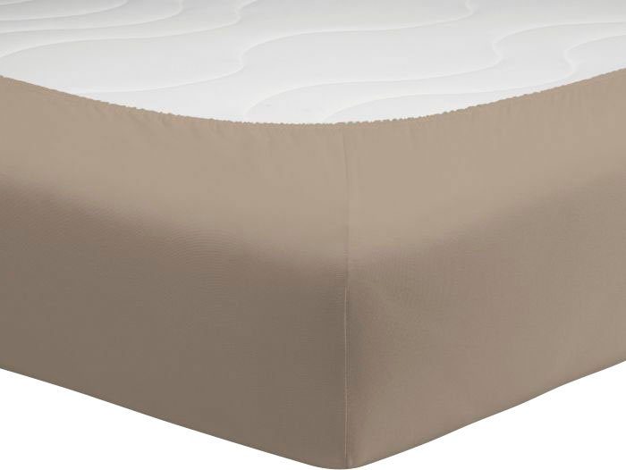 rundum, Schlafgut, taupe (1 Baumwolle aus Spannbettlaken Mako-Jersey, Gummizug: Mako-Jersey, Stück),