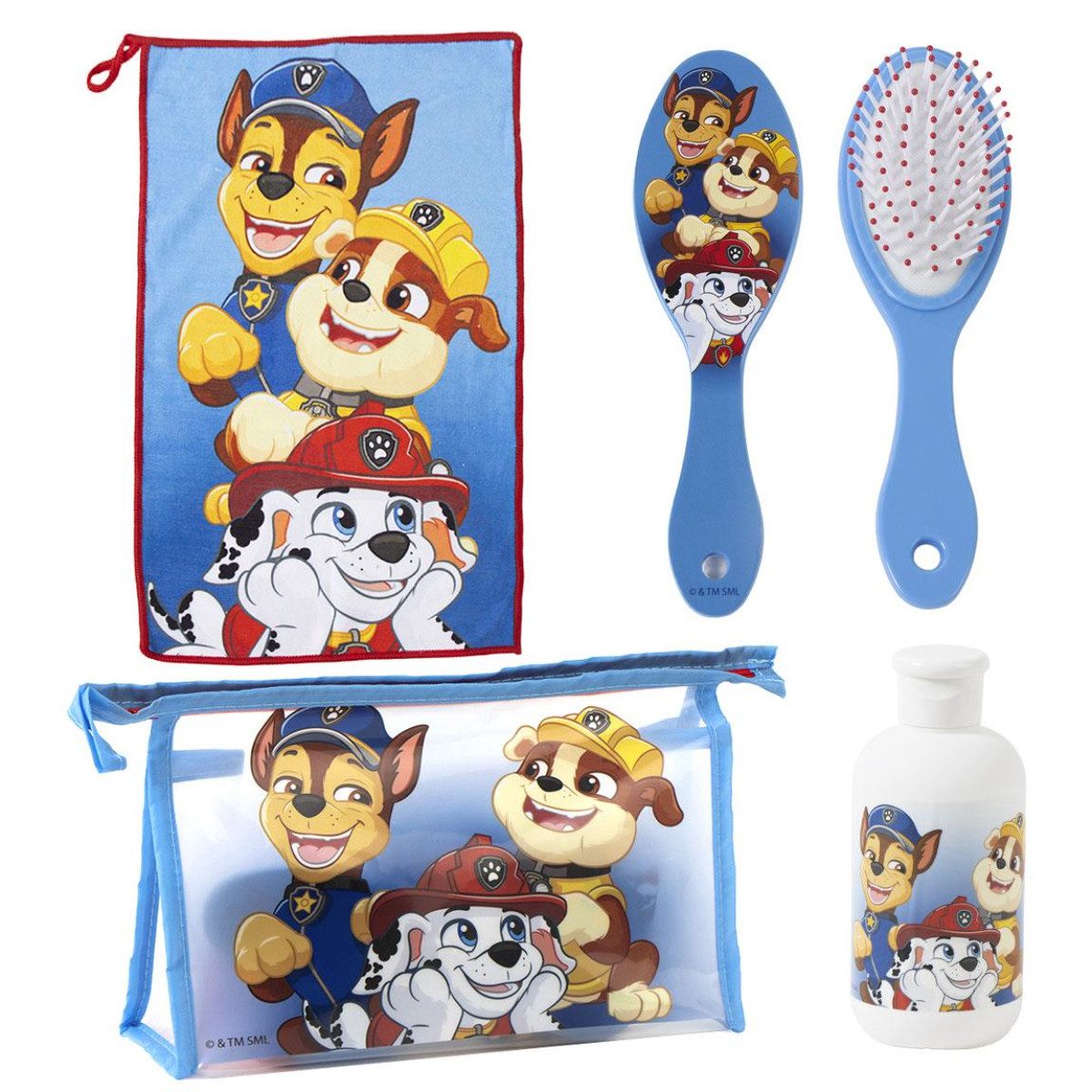 PAW PATROL Kulturbeutel Kinder Reisebeutel Tasche Schule Ausflug (4-tlg)