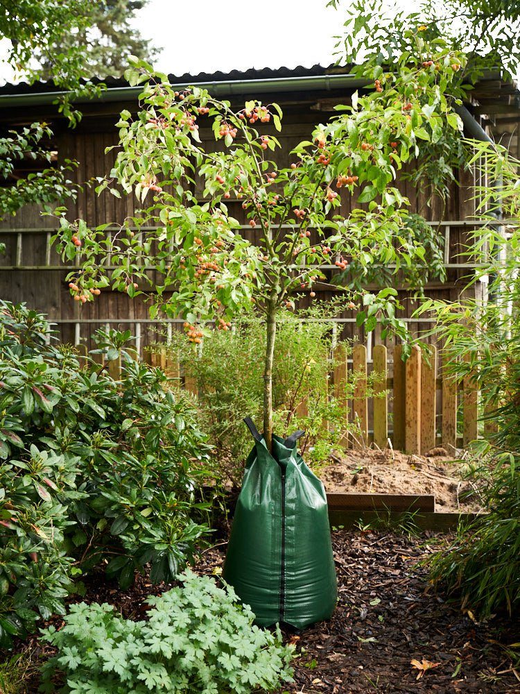 Bewässerungssystem Langzeit für Wassersack - Bäume Bewässerungssytem 1 - 75l Organzabeutel24 (1-tlg), UV-Stabil grün, -