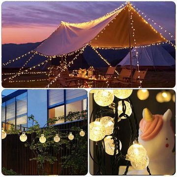 Welikera LED-Lichterkette 7m Solar LED Lichterkette,Zeltlampe für Camping,Dekoration,Wasserdicht