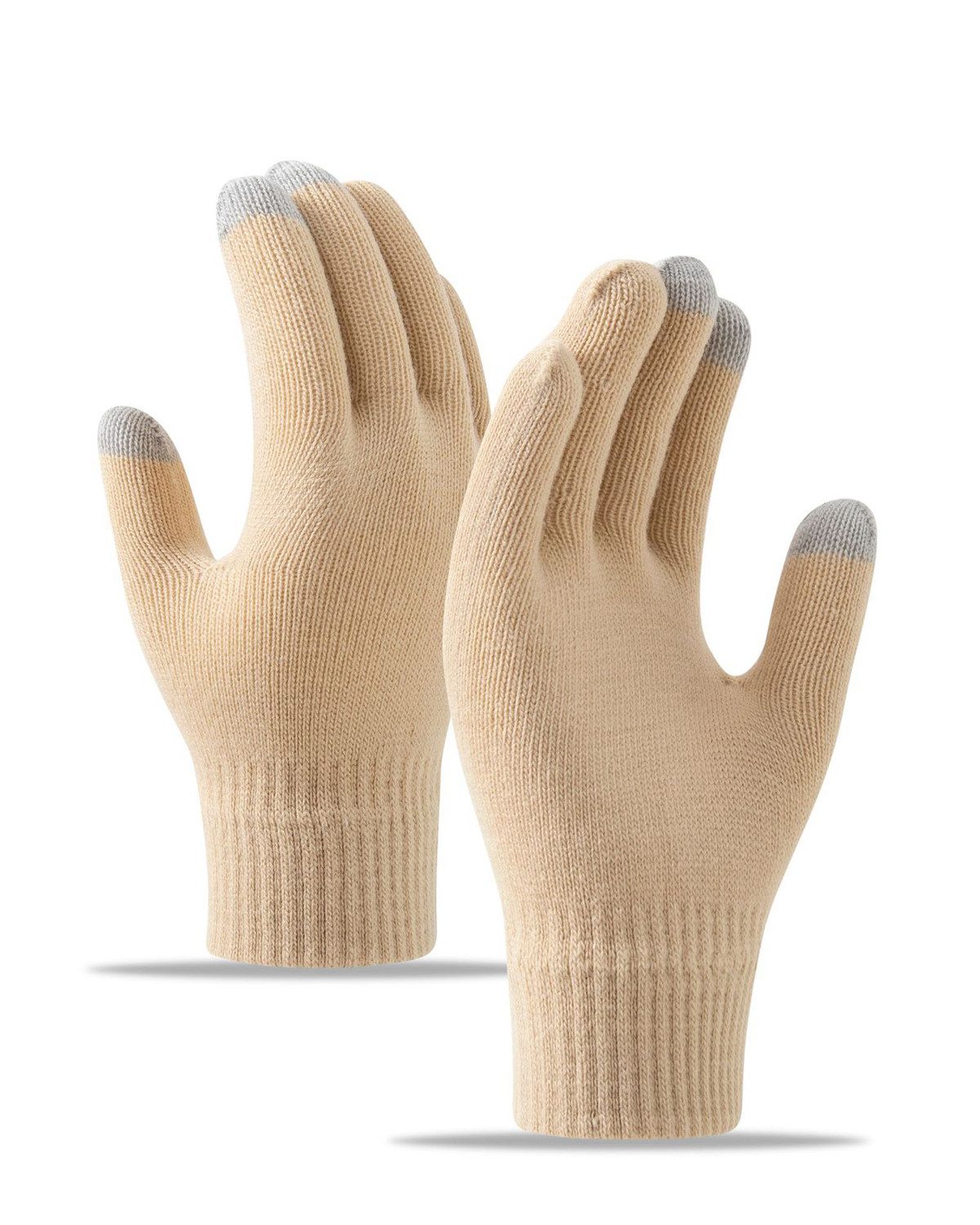 Coonoor Fleecehandschuhe Winterhandschuhe Touchscreen Handschuhe Strick handschuhe (Sport Warm und Winddicht) für Skifahren Radfahren und SMS, Geeinget für Damen und Herren
