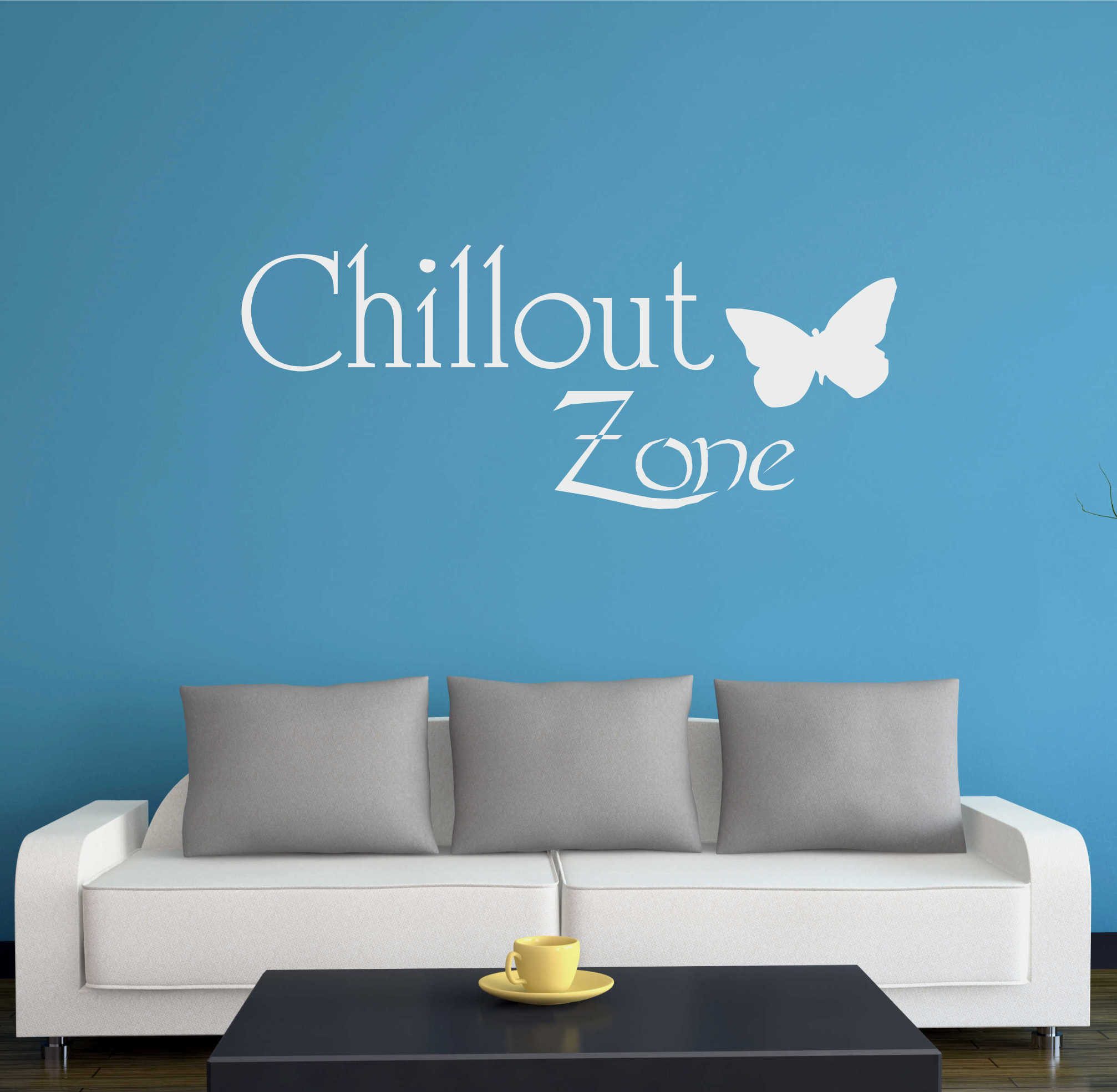 INDIGOS UG Wandtattoo Wandtattoo - Wandaufkleber - w044 Chillout Zone Chilln