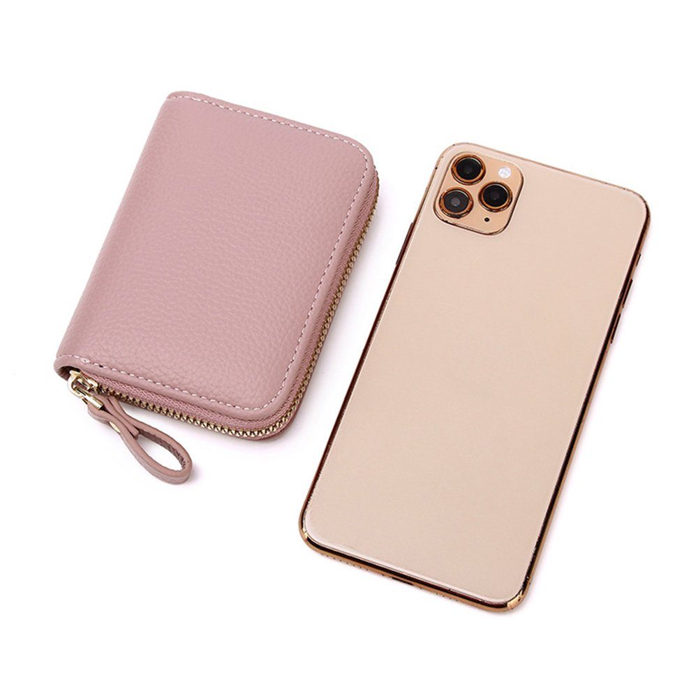 VIVIHEYDAY Mini Geldbörse Geldbörsen, Leder Geldbörse (Smart wallet mit RFID-Schutz (Men's Wallet, Mini Portemonnaie Herren,Geldbörse mit Münzfach, Slim Portmonnaie Clip, Kreditkartenetui Herren Damen mit Geldbeutel, Kartenetui Herren Damen), Kreditkartenetui Smart Wallet mit Kartenetui + Münzfach Portmonee