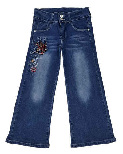 Girls Fashion Schlagjeans Mädchen Jeans Stretch Hose mit Schlag Schlaghose, M2381