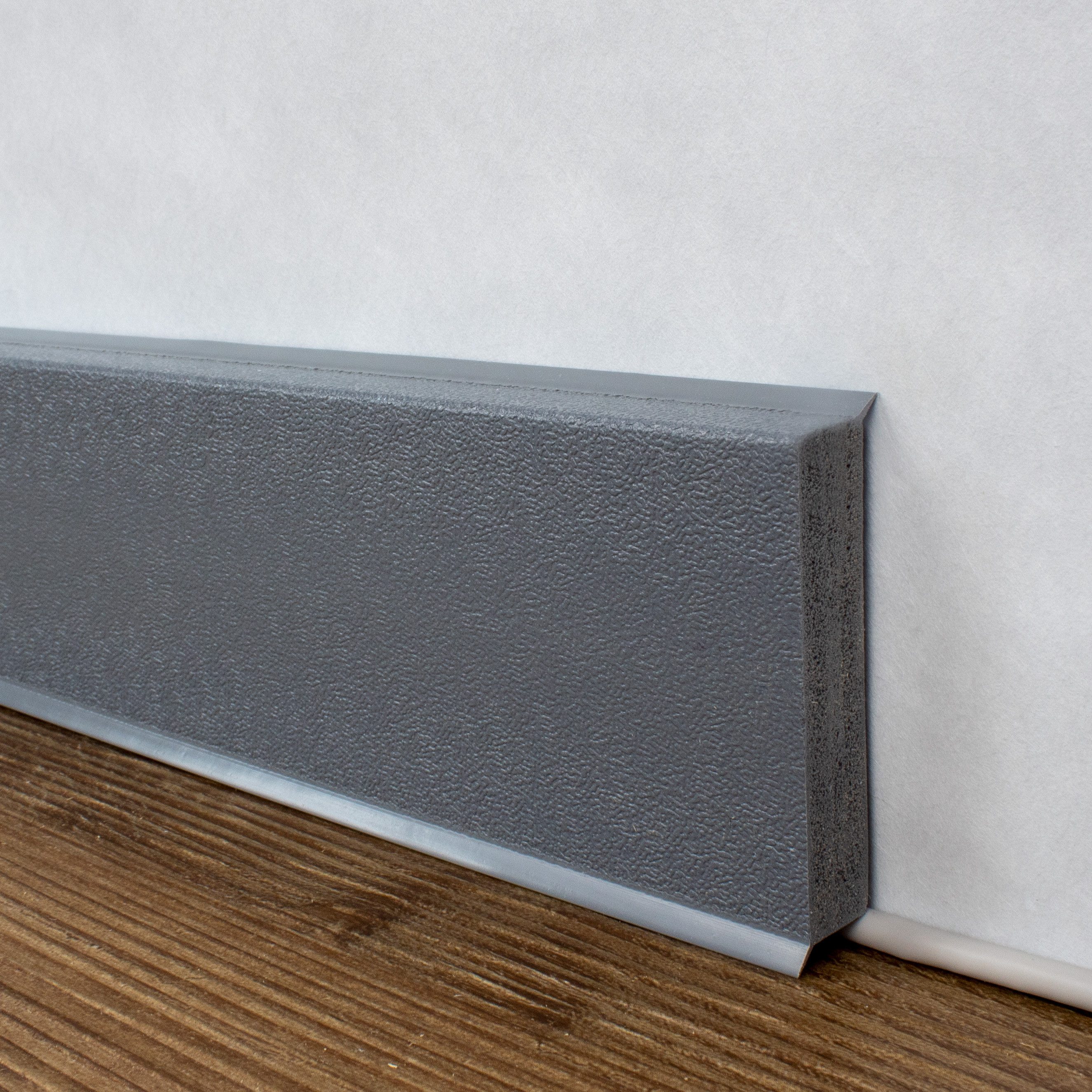PROVISTON Sockelleiste 12 x 60 x 2500 mm Fußleiste Kunststoff PVC Hartschaum by PROVISTON, L: 250 cm, Spar-Set, 5-St.