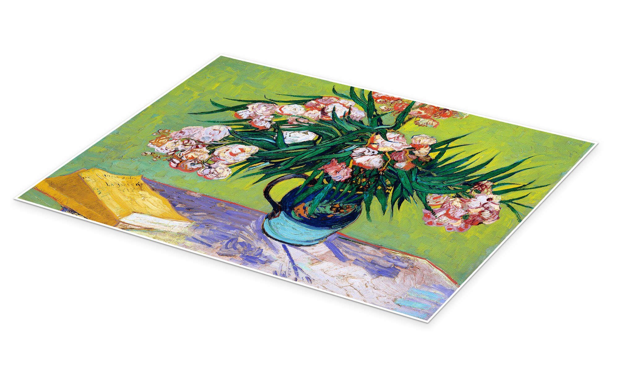 Posterlounge Wandbild Stillleben mit Oleander, Vincent van Gogh, erhältlich als Poster, Leinwandbild, Wandsticker oder Acrylglasbild