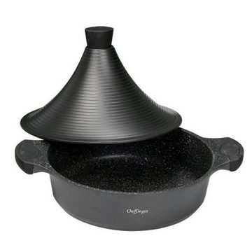 Cheffinger Bräter 28 cm Tajine Gartopf Dampfgarer Bräter Tagine, Induktion