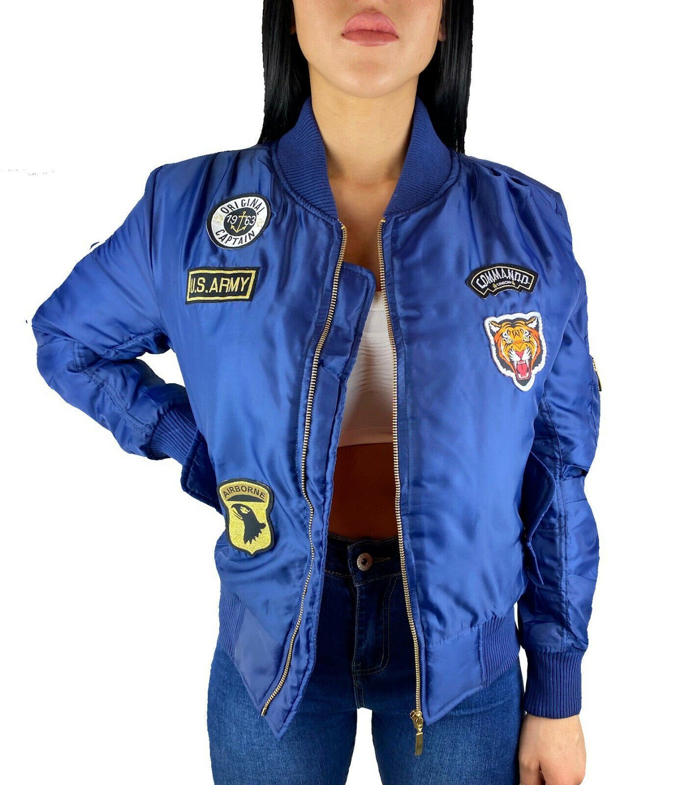 Worldclassca Bomberjacke Worldclassca Damen Bomber Jacke Militär Camouflage günstig online kaufen